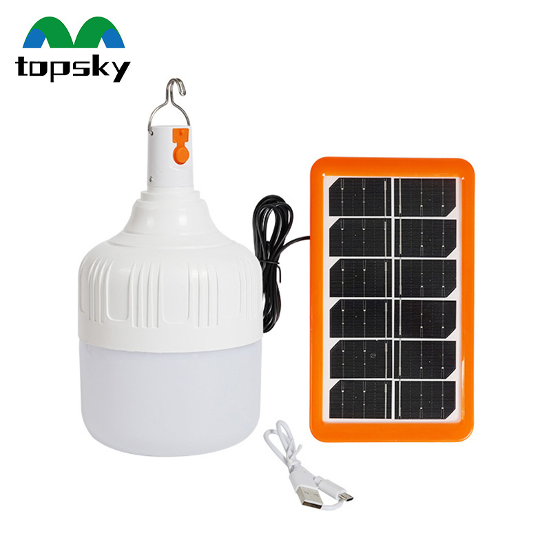 New Arrival Outdoor Portable Camping Lamp Solar Rechargeable light  Emergency Led Bulb