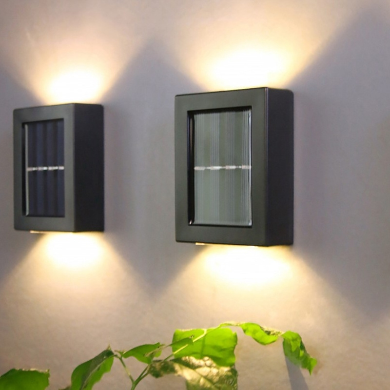 solar up and down luminous courtyard staircase decoration LED solar wall light outdoor porch garden waterproof wall lamp