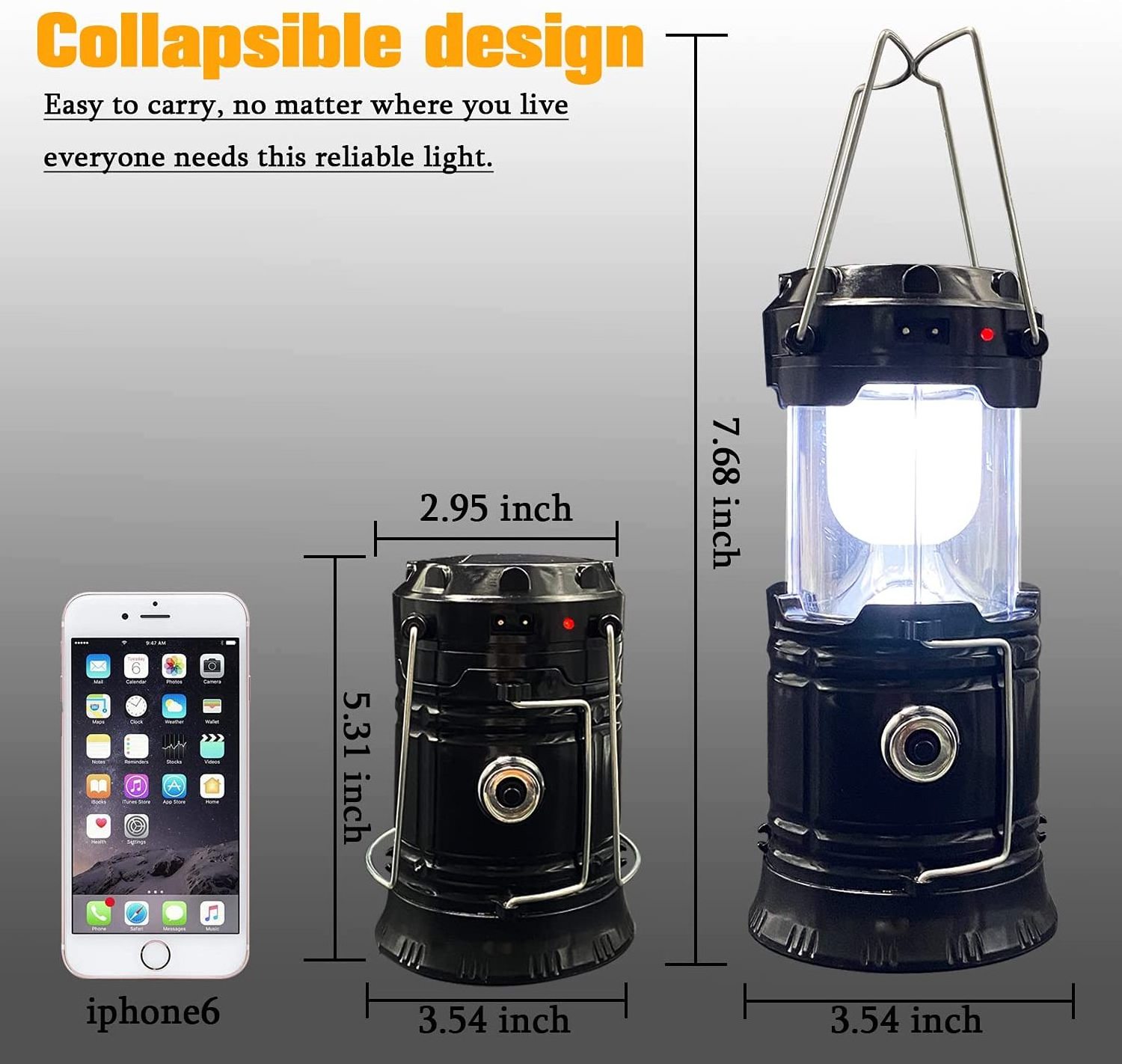 Hot Sale LED Camping Lamp Adjustable Brightness Emergency Lantern Outdoor Solar Camping Light