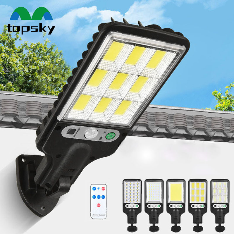 Super Bright Led Light Remote Control PIR Motion Sensor Outdoor Solar Wall Light Solar Street Light