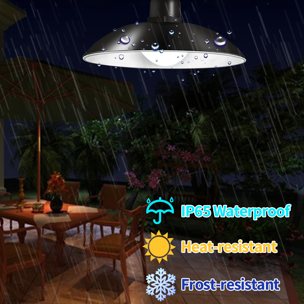 LED Solar Pendant Light Outdoor Garage Indoor Solar LED Lamp Garden Wall Fence Light For Warehouse Luces Solares