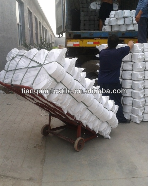 100% polyester ring spun yarn close virgin 47/1S yarn factory standard packing