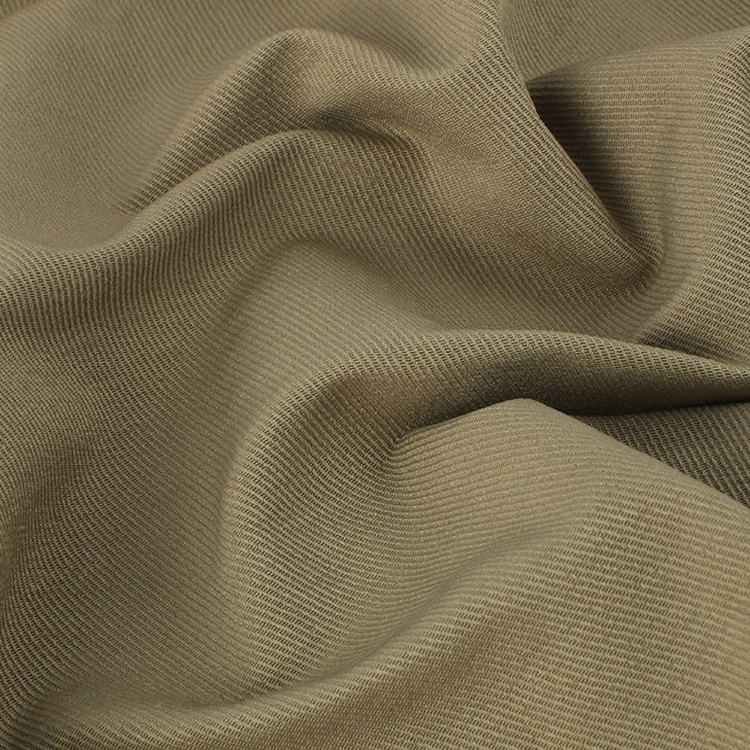 Wholesale grosgrain gorgeous twill fabric viscose Rayon smooth double sided twill stretch nylon wide leg pants fabric