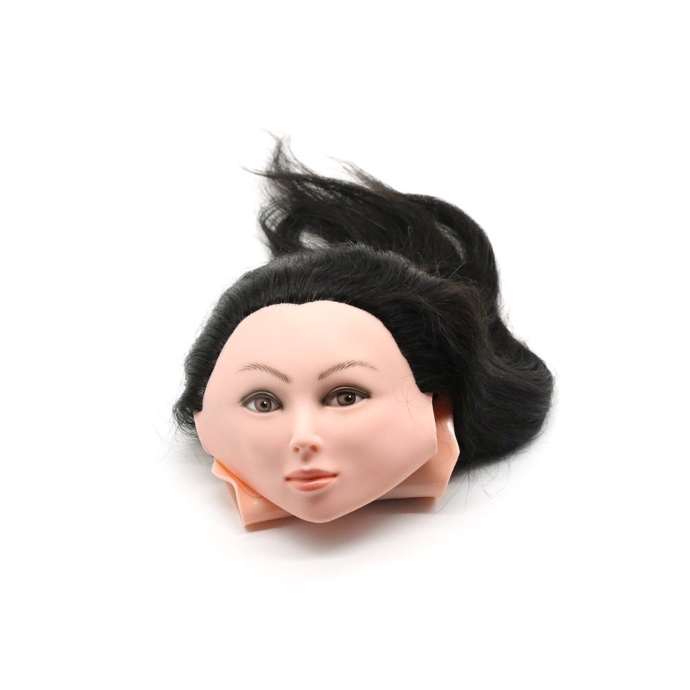 100% Human Hair training head Mannequin American Salon Practice Hairdresser Training Dummy Doll Head