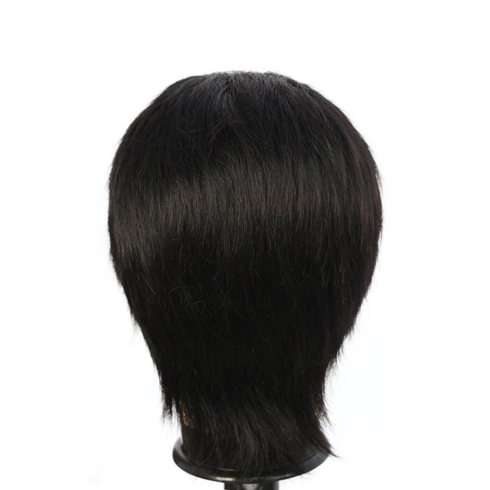 Wholesale High Quality 100% Human Hair Salon Barber Mannequin Doll Practice Male Training Head for Hairdressers