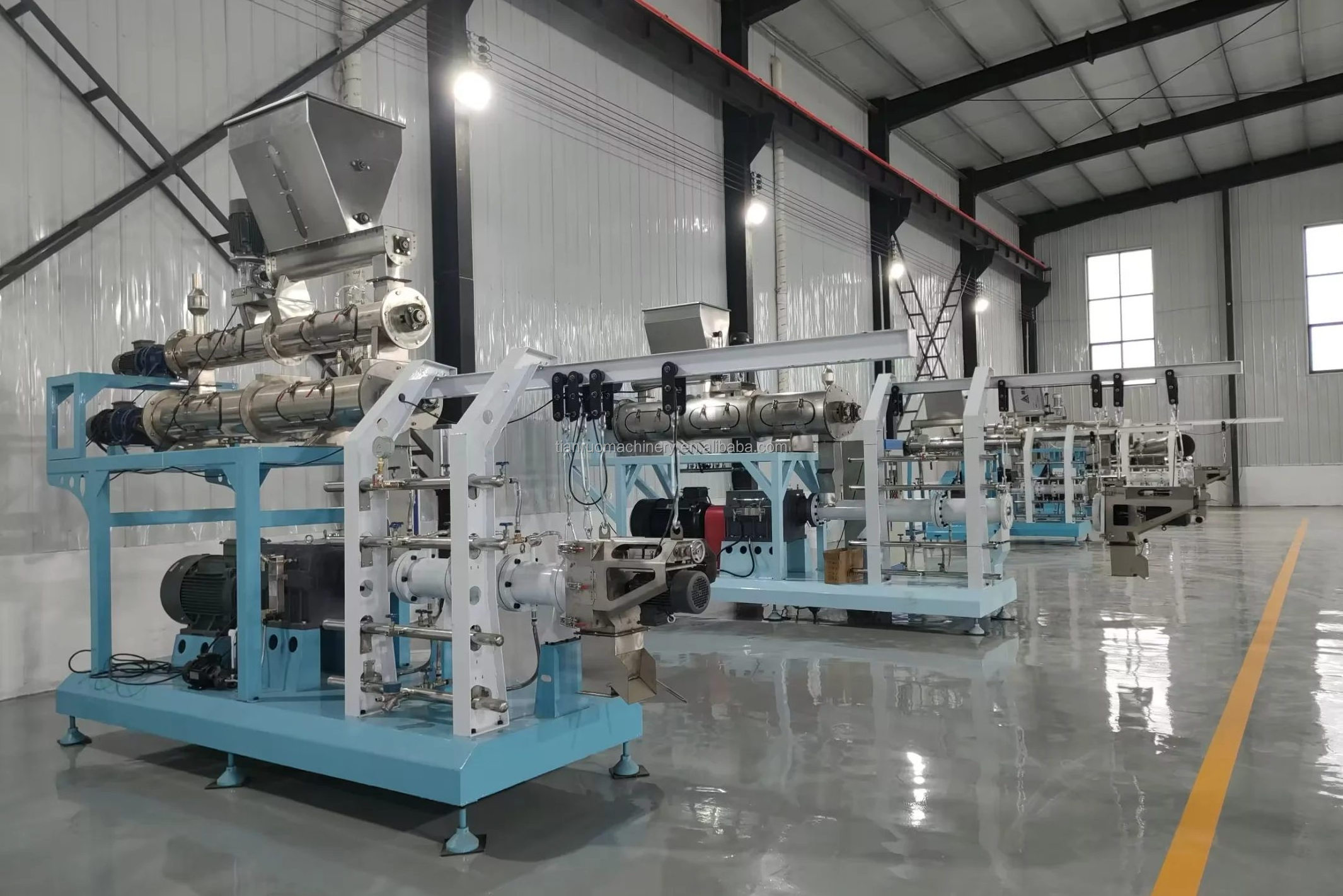 Large Capacity Fish Feed Production Line Sinking Fish Feed Production Line Automatic pet food Pellet machine