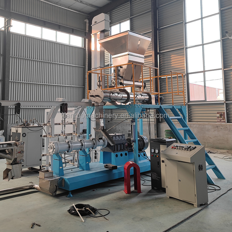 Large Capacity Fish Feed Production Line Sinking Fish Feed Production Line Automatic pet food Pellet machine