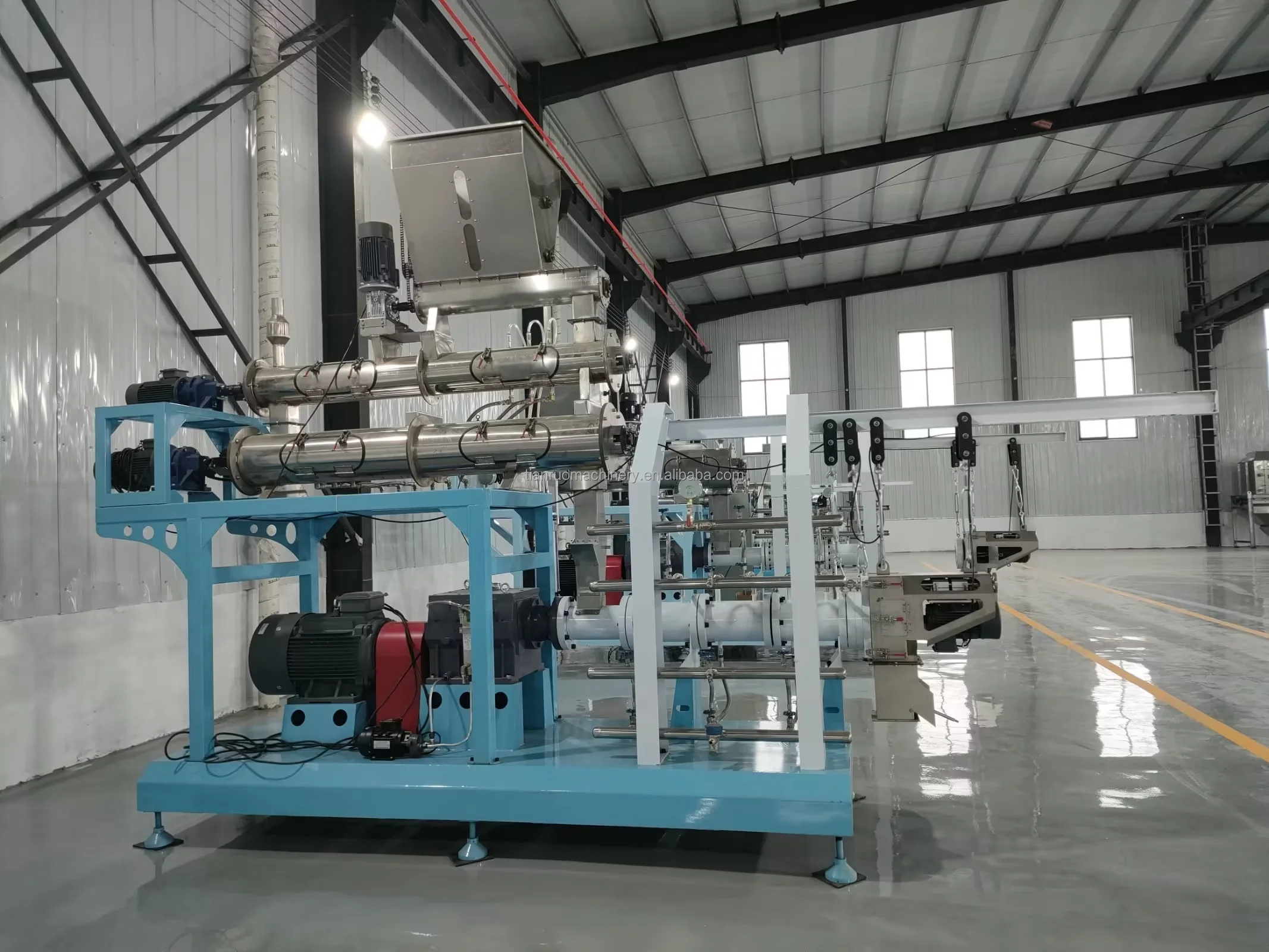 Large Capacity Fish Feed Production Line Sinking Fish Feed Production Line Automatic pet food Pellet machine