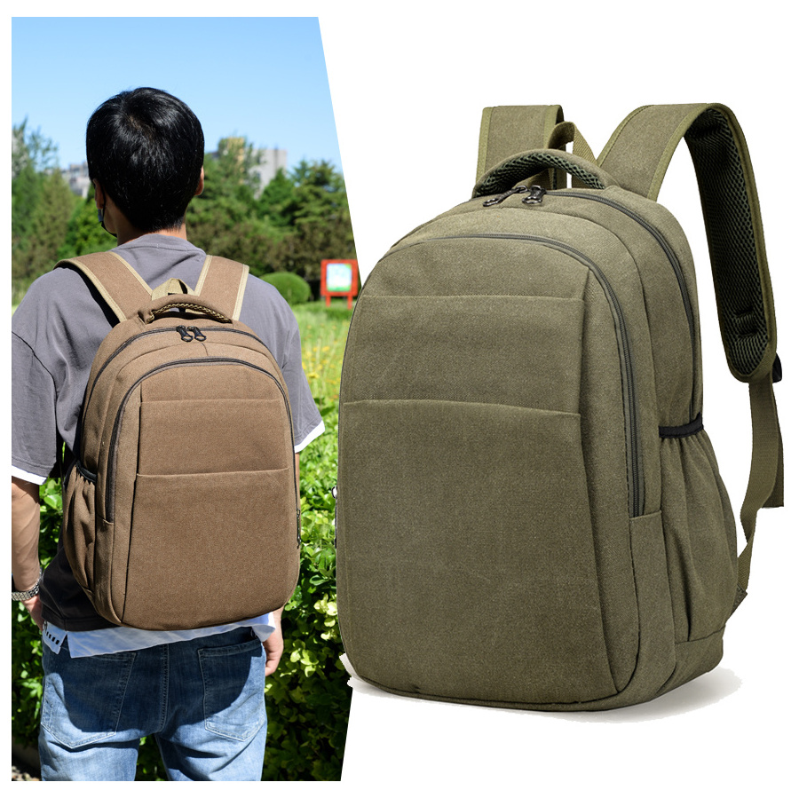 Outdoor Camping Young Canvas Outdoor Backpack Mochila de lona para exteriores Unisex Backpack Travel Backpack School Bags