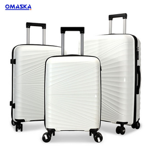 OMASKA Custom Luggage with Soft PP Handle Double Wheels 20" 24" 28" PP Suitcase Luggage Sets