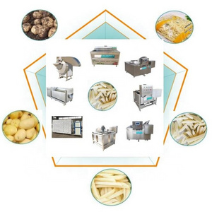 200kg/Hr Small Semi-automatic Full Complete Half fried 1/4 IQF Frozen Long Potato Fries French Fry Production Line Making Plant