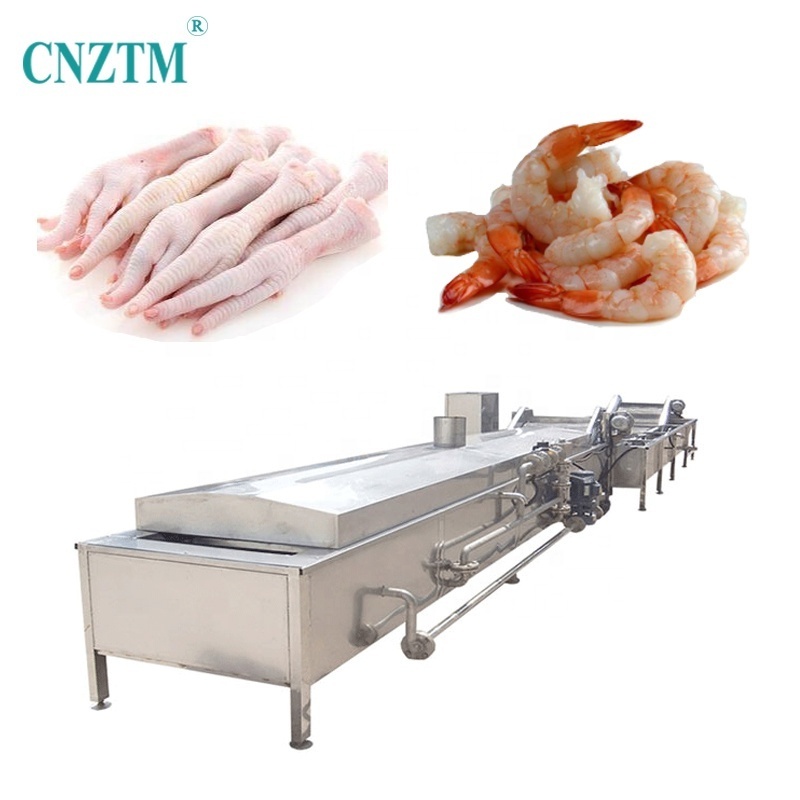 Fresh Food Processing Steam Vegetable Fruit Blanching Machine Peanut Chicken Feet For Pre-cooking  blanching machine