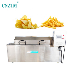 Commercial Frying Machine Continuous Oil Fryers Big Capacity Fish Crisps Continuous Tulumba Falafel Surimi Chicken Nugget Fryer