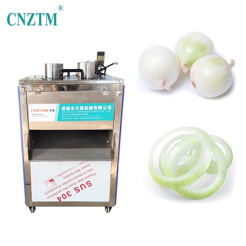 High Quality Industrial Onions Rings Slicer Cutter Electric Food Chopper Vegetable Shred Machine White Onion Slicing Machine