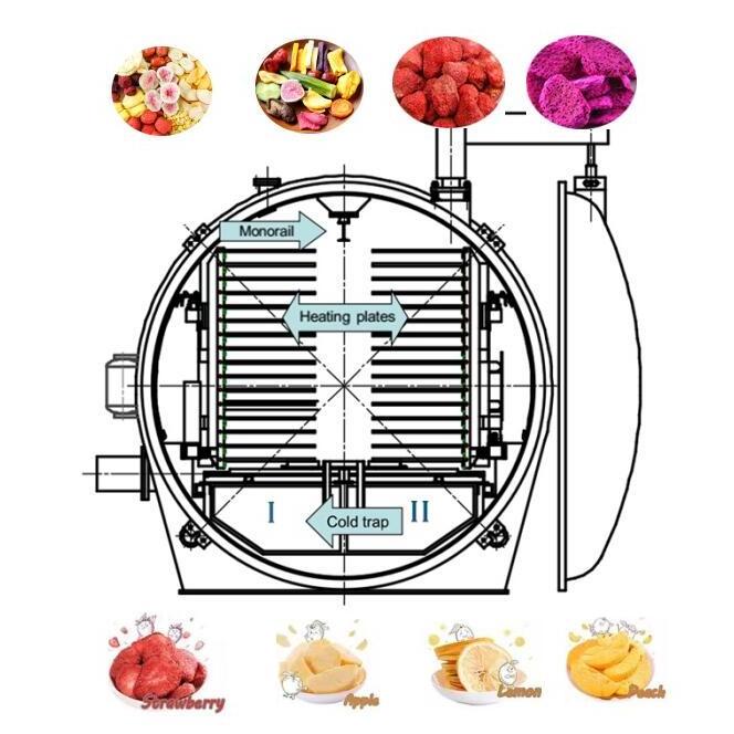 CE 500kg 1000kg Large Freeze Dried Meat Pet Food Freeze Dryer Dried Candy Fruit Vacuum Herbs Lyophilizer Machine Industrial use