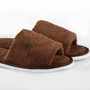 Luxury Open Toe Terry Towel Hotel slippers cheap open toe terry slipper with customized logo