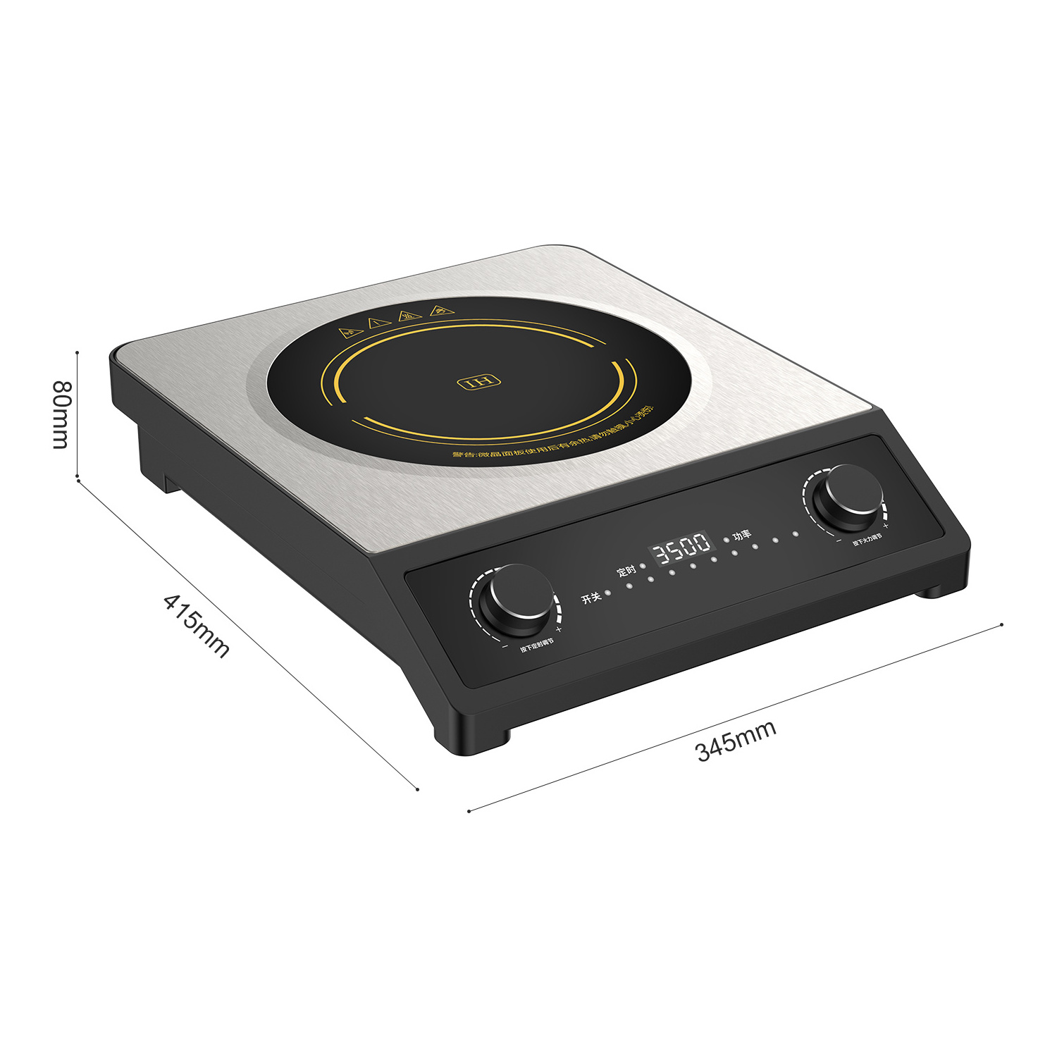 3500w Commercial Induction Cooker Double Head Built-in Electric Ceramic Stove