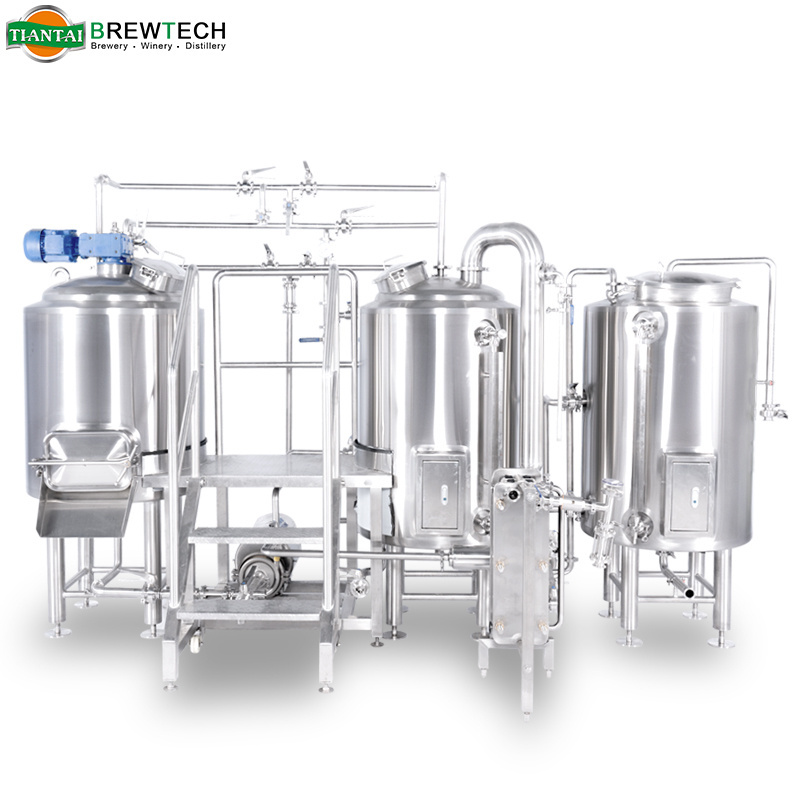 200L 1 barrel Jinan stainless steel electric heating three vessel small brewhouse brew kettle