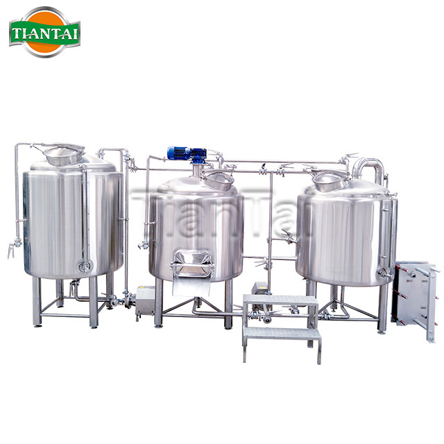 200L 2HL Red copper electric combined 3 vessel 200 liter brew kettle hotel brewery equipment