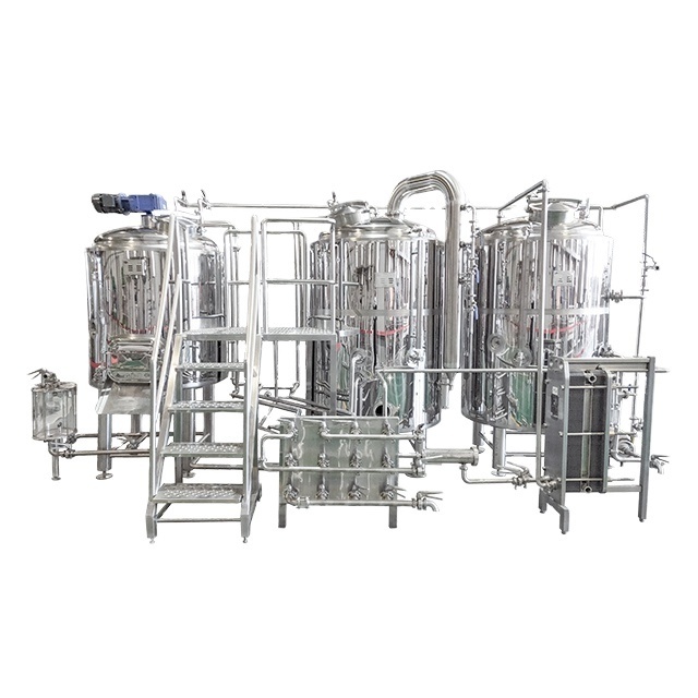 2000L 20HL SUS304 Stainless steel steam heating 2 vessel beer plant machinery for sale