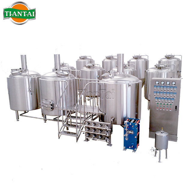 5HL 500L 4bbl complete electricity heating red copper  two vessel microbrewery equipment for sale