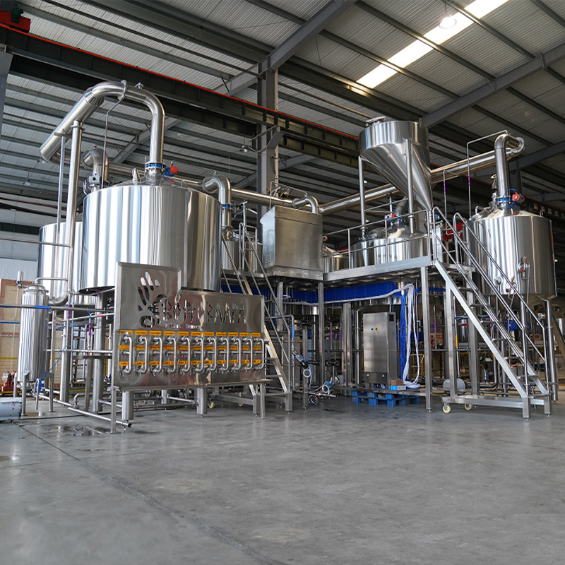 50hl 5000l Steam heated 4 vessel stainless commercial brewery with mash tun and brew kettle for sale