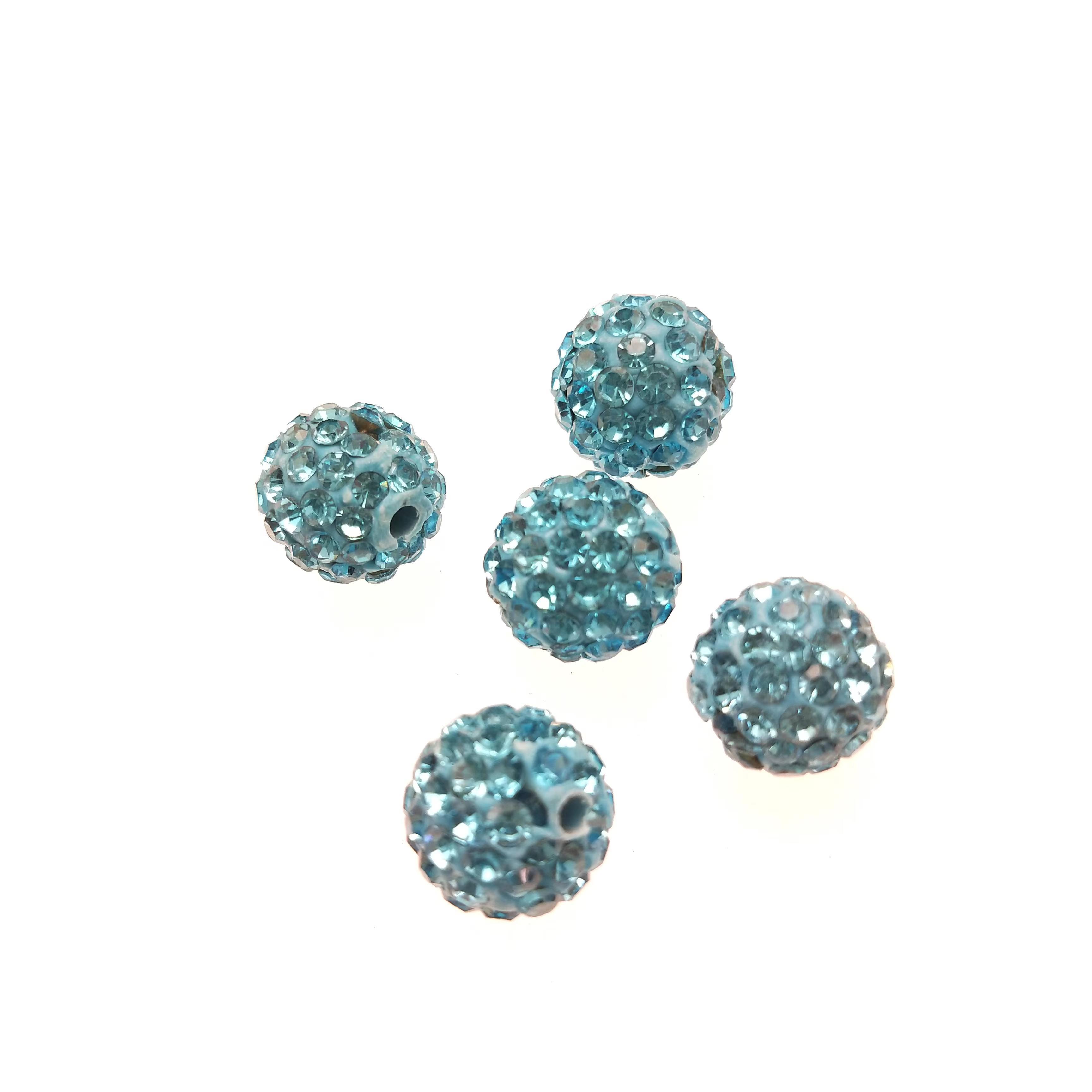 10mm Diamond bead jewelry accessories DIY bead mixed colors disco ball beads for religious catholic jewellery