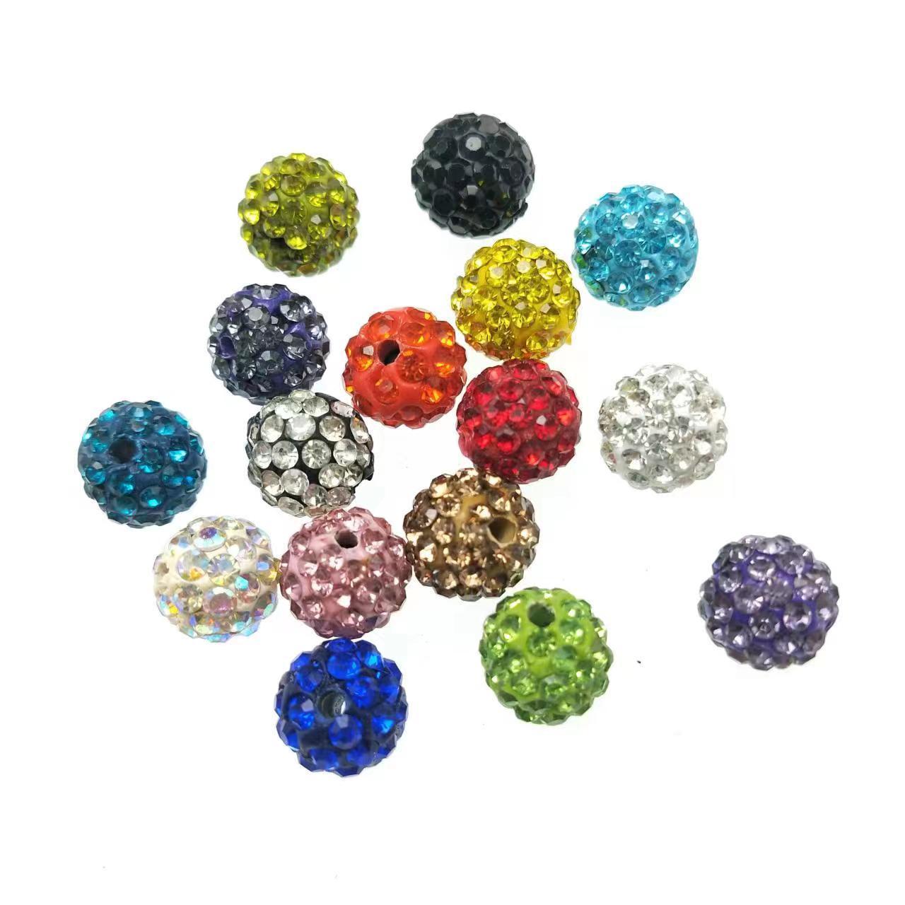 10mm Diamond bead jewelry accessories DIY bead mixed colors disco ball beads for religious catholic jewellery