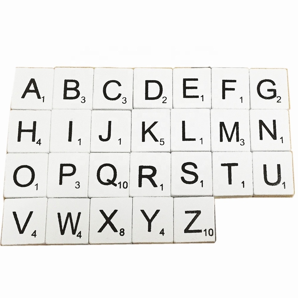 white wood alphabet blocks educational toy child 26 wooden scrabbles letter tile