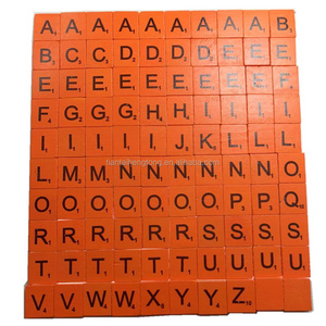 100 tiles/ set Wood Scrabble Tile Letter Tiles Wooden Puzzle Word Game Letter Games Custom Size Color and design acceptable