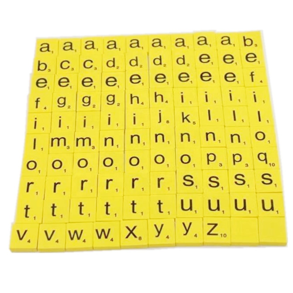 hot sell natural pinewood alphabet wood puzzle  wooden tiles upper case or lower case letter word game