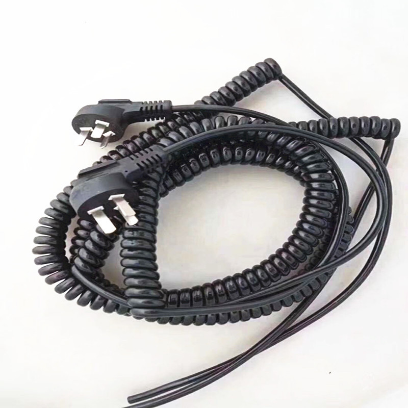 Electrical Extension Cord European Standard VDE Outdoor Waterproof PVC Sheath Cable 3 Pin Power Cord Male and Female Spiral Wire