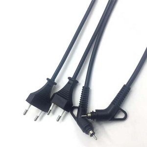 2 PIn Euro to Angle Hair Iron Plug Swivel Cord for Hair Straightener 360 Degree Swivel Power Cord for Hair Straight Cable Cord