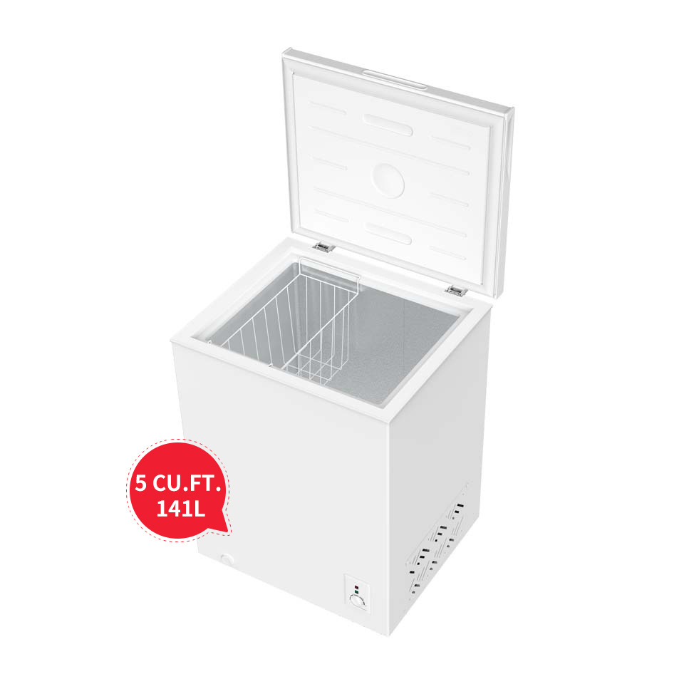 Double Temperature Top Open 115V 60HZ Freezer Supermarket Lock and Key Optional 141L Chest Freezer