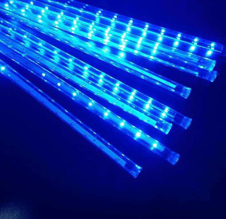 Led light Meteor Shower Rain Lights 8 Tube 30cm In Falling Rain Fairy Solar String Lights Holiday Party Home Outdoor Decoration