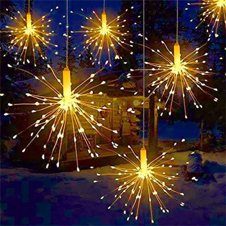 Firework Lamp Led Fairy Copper Wire Lantern String Lights Outdoor Waterproof Garden lawn yard Decorative Hanging Lamp