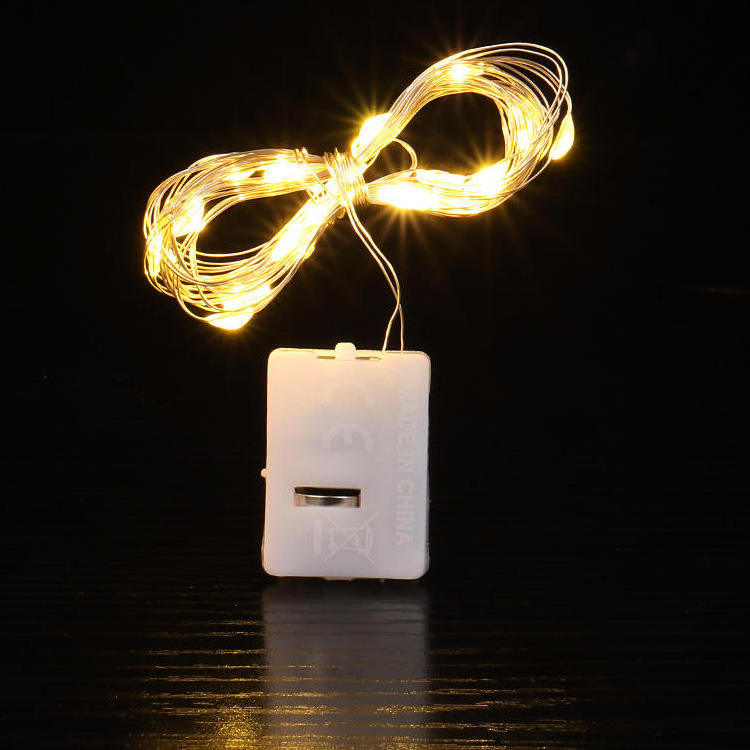 Christmas Festival Decoration Mini Micro White Box Copper Wire Light Battery Operated Led Strip String Fairy Lights