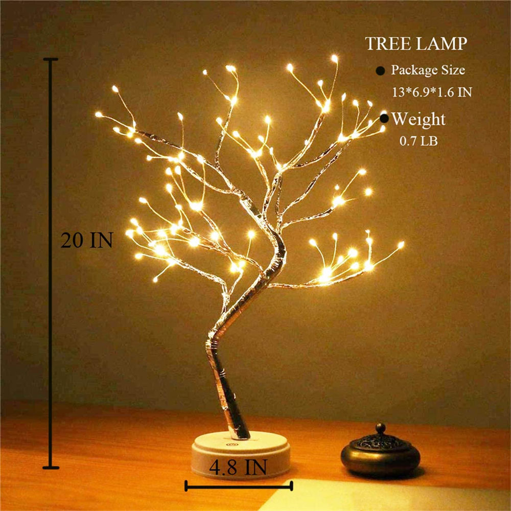 36 pearl Light 108 LED Twinkle Tree Light Room Christmas Decor Usb Rgb Table Lamp Tree Night Light