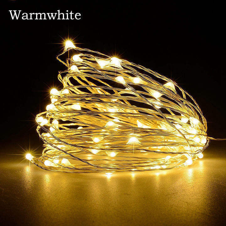 Wholesale 1m 10 Led Battery Operated Christmas Starry Lights Cr2032 Button Battery Mini Copper Wire Led Fairy String Lights