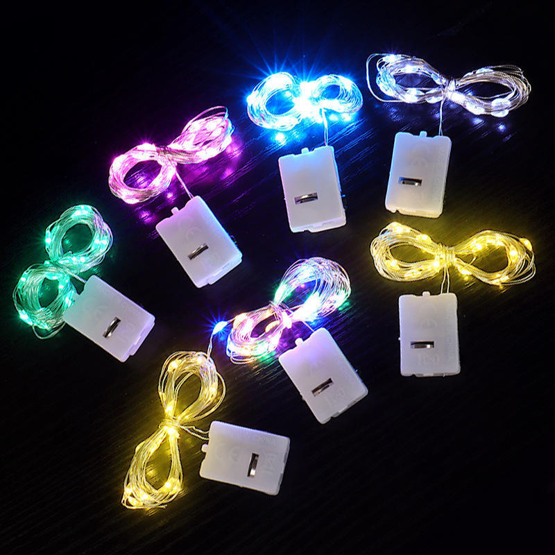 Christmas Festival Decoration Mini Micro White Box Copper Wire Light Battery Operated Led Strip String Fairy Lights