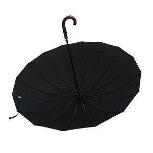 High quality Promotional windproof  16 Bone foreskin curved hook umbrella