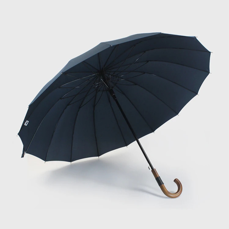 Windproof Eco Friendly Automatic 16 Bone foreskin curved hook umbrella