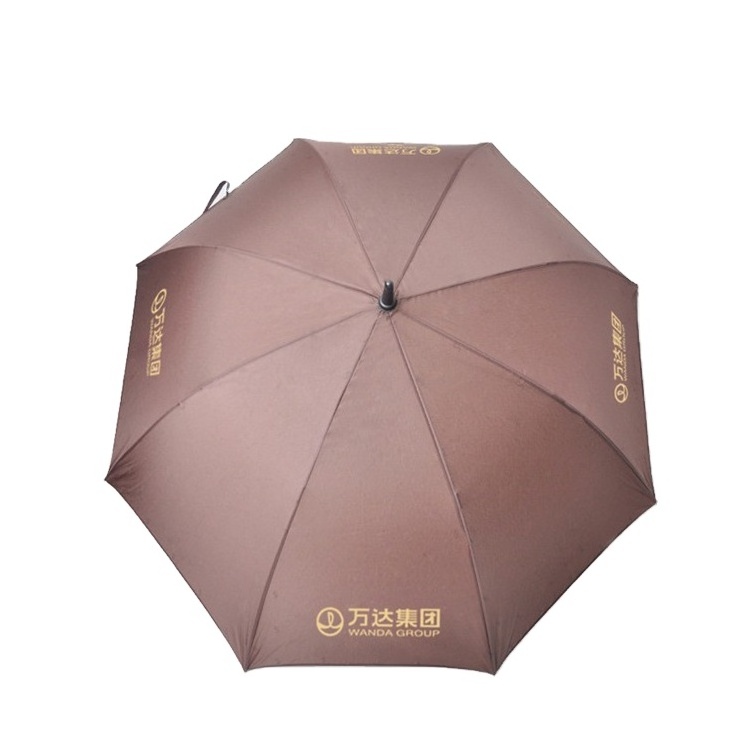 Custom Adjustable Real estate umbrella printed advertising straight  golf umbrella