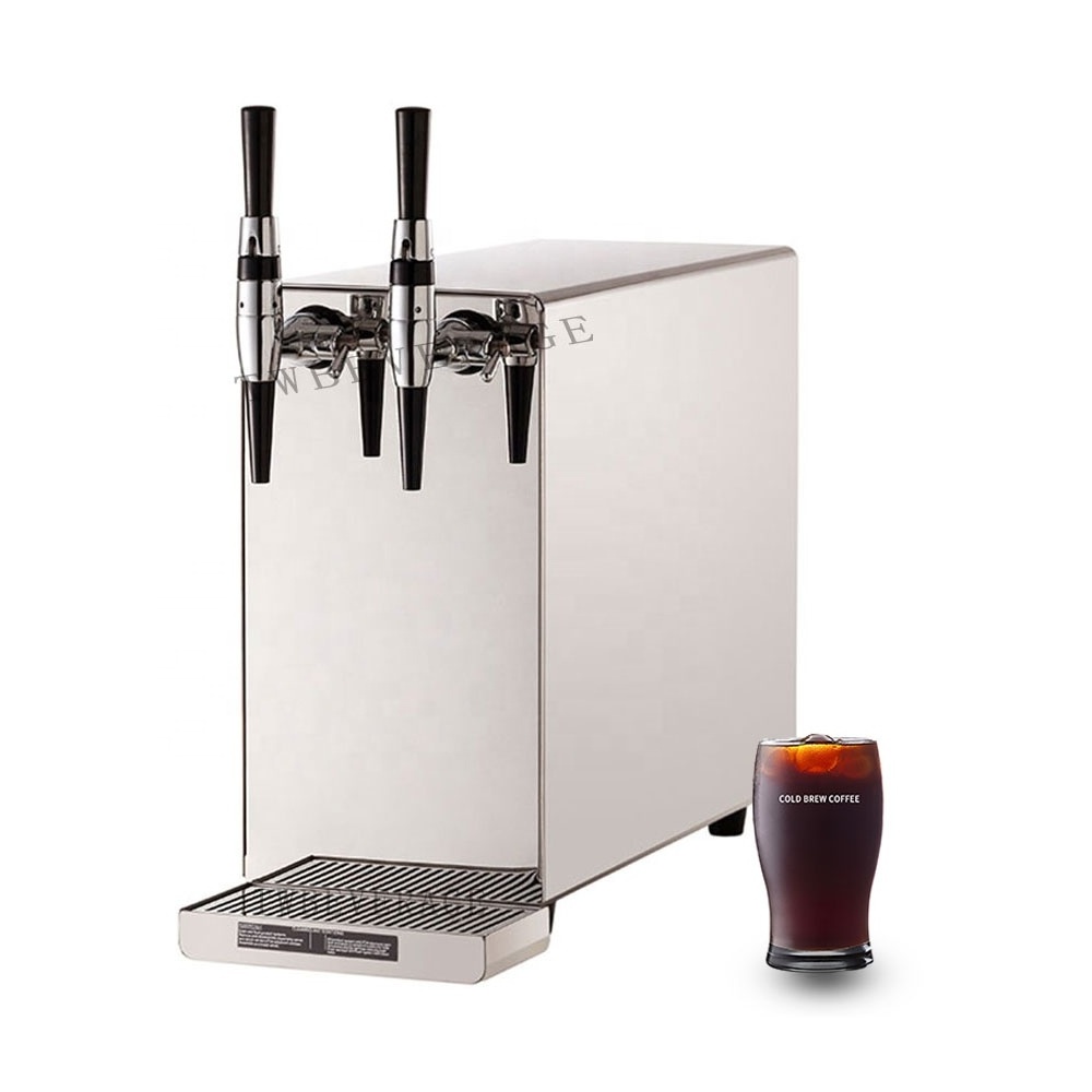 Commercial Double Tap Countertop Nitro Cold Brew Tea Coffee Maker Machine Dispenser With N2 Generated