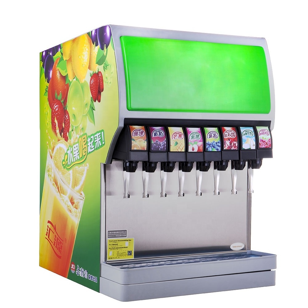 Hot Sale Commercial Electric 8 Flavor Ice Cold System Soda Water Cola Fountain Beverage Post Mix Dispenser Machine