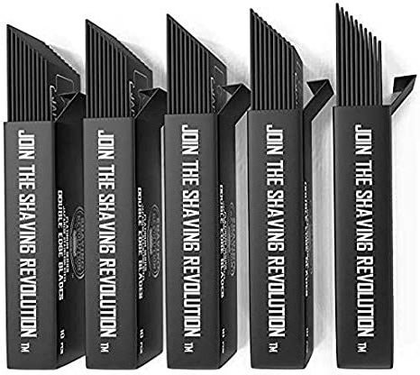 Edge Razor Blades - Men's Safety Razor Blades for Shaving - Platinum Japanese Stainless Steel Double Razor Shaving Blades