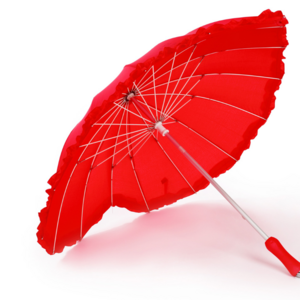 Special Design Red Heart lace Umbrella Wedding Umbrella Decoration With Logo Print