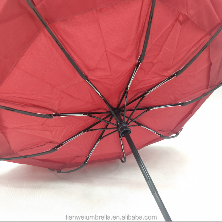 Promotion  red storm umbrella Fully Automatic Windproof Double Canopy Vented Travel Umbrella with  special Coating