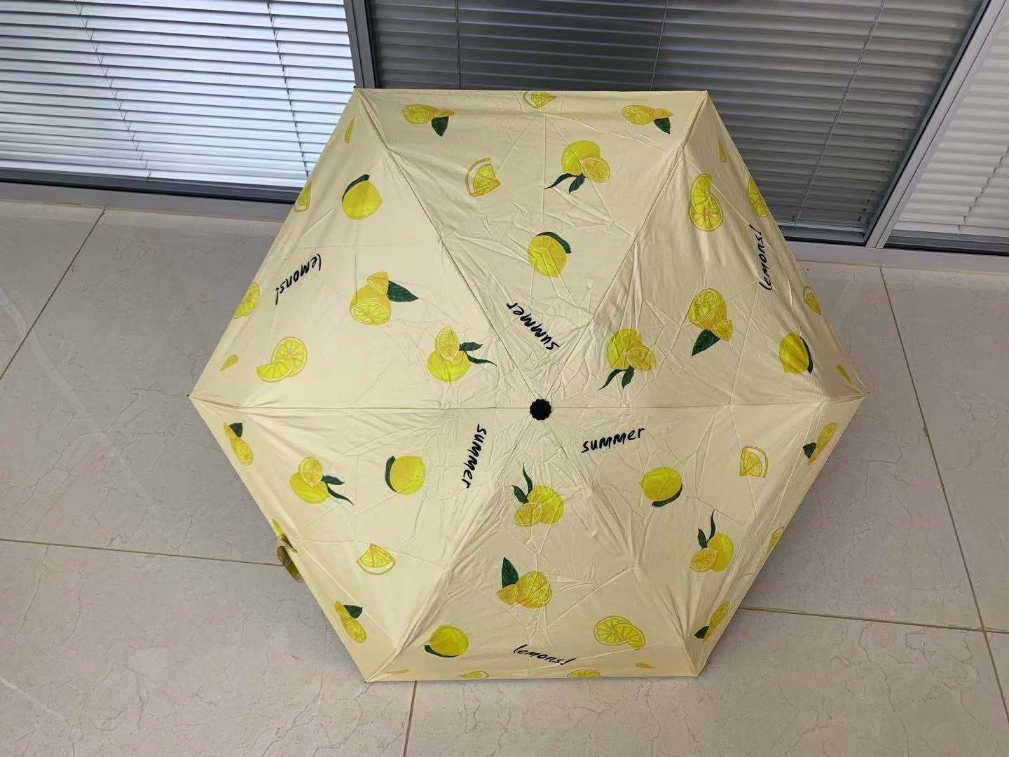 mini pocket umbrella Fruit Style Sunny or Rainy Women Folding Umbrella UV Protection Parasol Windproof umbrella for rain and sun