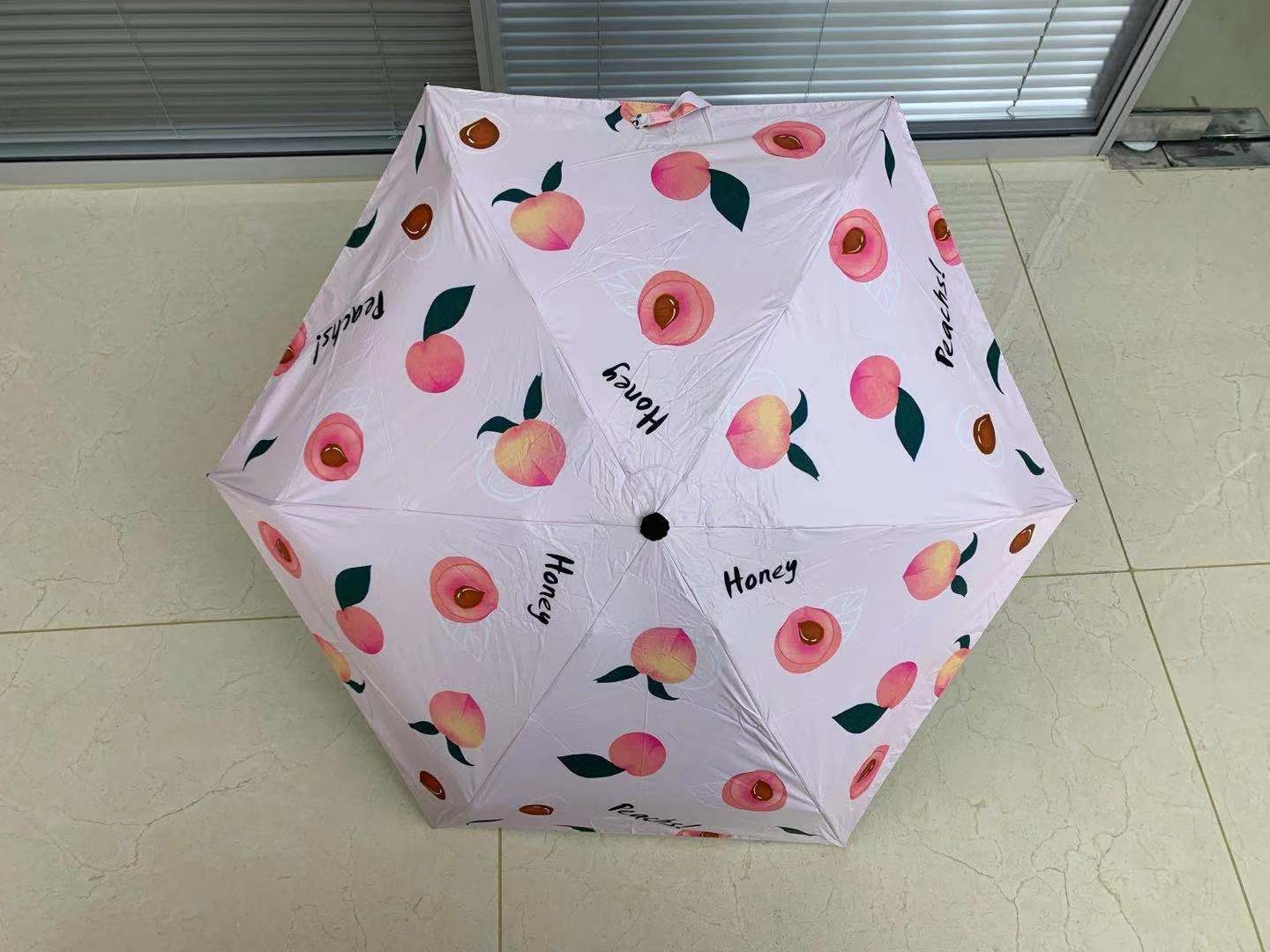 mini pocket umbrella Fruit Style Sunny or Rainy Women Folding Umbrella UV Protection Parasol Windproof umbrella for rain and sun